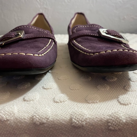 ANNE KLEIN iFlex Purple Suede Leather Loafers Slip On Shoes - Picture 16 of 16